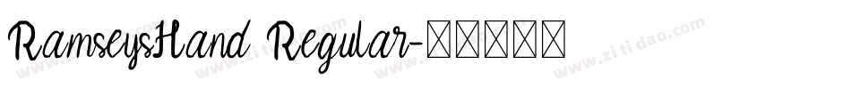 RamseysHand Regular字体转换